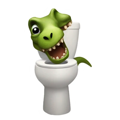 Dinosaur on toilet  sticker