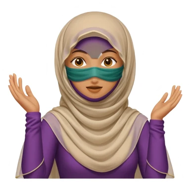 fully veiled woman dancing face also face covered sticker