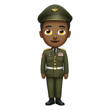 A guy in a military uniform sticker