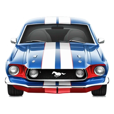 Mustang gt500 Shellbey blue sticker