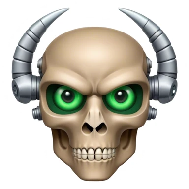 A terminator Ram with green eyes sticker