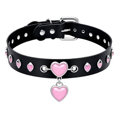 BLACKPINK-inspired gothic choker , no hearts, black and pink, cute, remove background sticker