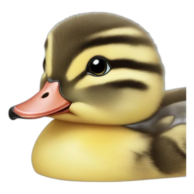 very sweet baby duck frontface sticker