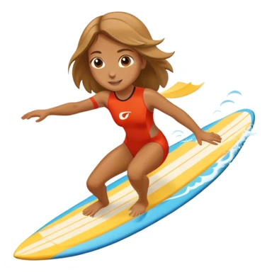Girl surfing  sticker