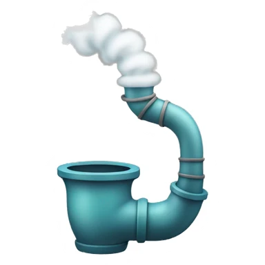 water pipe with smoke coming out of it  sticker