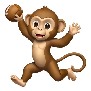 Monkey playing football sticker