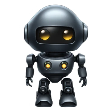 cute space black robot sticker