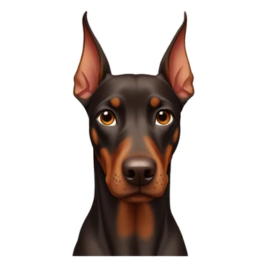 Brown Doberman pinscher  sticker