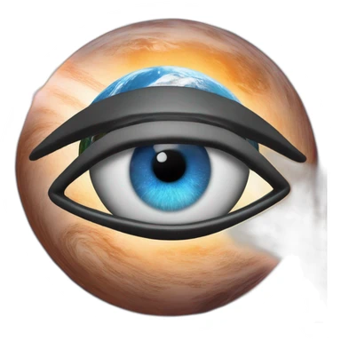 planet earth with an Eye of Horus sticker