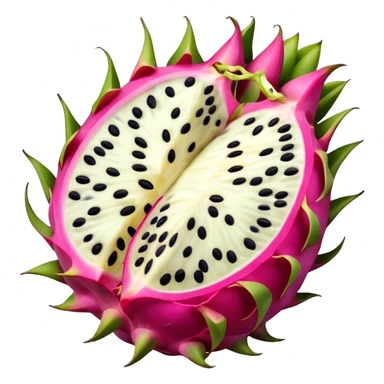 Dragon fruit emoji not spiny outside of dragonfruit no seeds no faves sticker