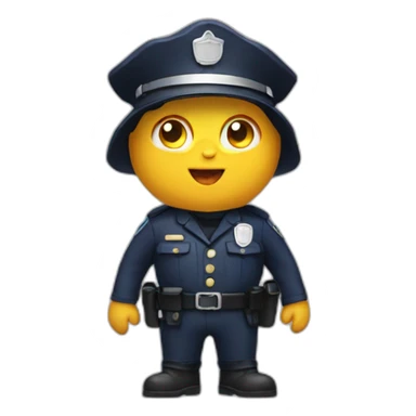 Poulet policier sticker