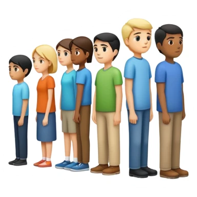 Line of people sticker