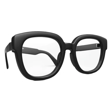 Create a high-quality 3D render that transforms the emojis 👓  into 3D objects.
 sticker