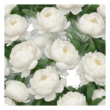bouquet of white peonies bouquet of white peonies sticker