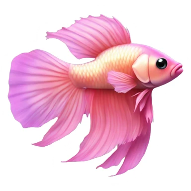 Iridescent beta fish pink sticker