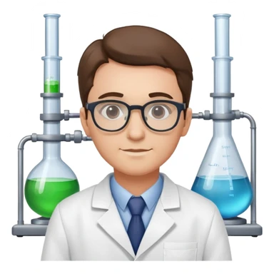 Chemist in his lab sticker