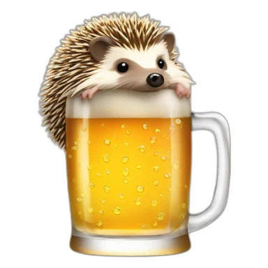 hedgehog drink beer hodl bitcoin sticker
