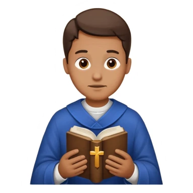 Guy who reads Bible with cross on it without something in the background sticker