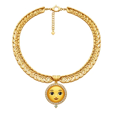 create a golden necklace emoji  the most attractive any one or all of them ill choose it should be fully golden sticker