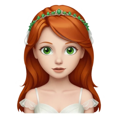 Redhead bride with green eyes sticker