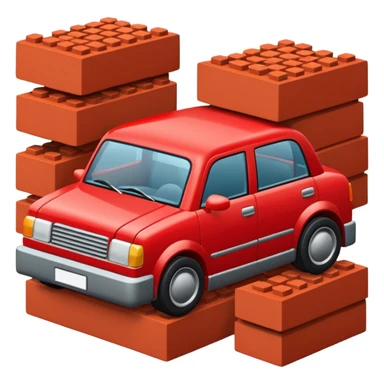 An auto which is full of bricks sticker