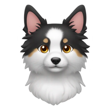 Japanspitz weiß und katze europäisch kurzhaar sticker