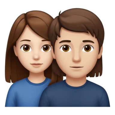 a girl and the boy behind her sticker