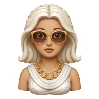 greek goddess sculpture wearing sunglasses sticker