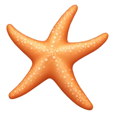 Pastel orange starfish sticker