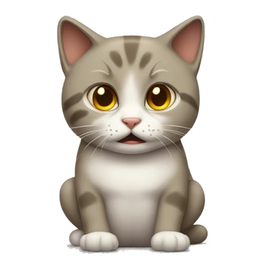 The pleading cat sticker