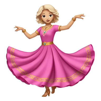 Bailarina rosada pero no de valet sino de bailes culturales sticker