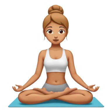 Girl doing yoga sticker