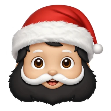 miniature black pinmcher in santa aht sticker