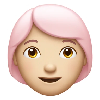 pastel pink calm emoji face  sticker