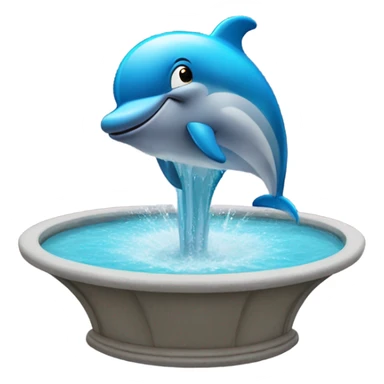 Guy thinking he is a dolphin jumping in fountain sticker