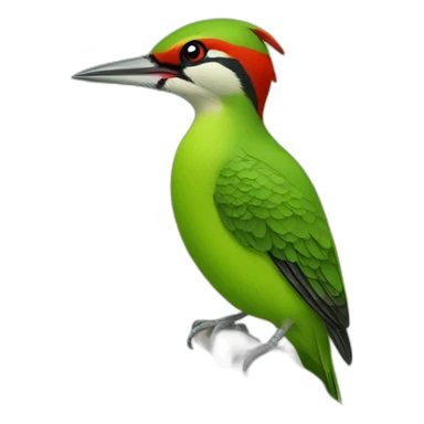 Green woodpecker sticker