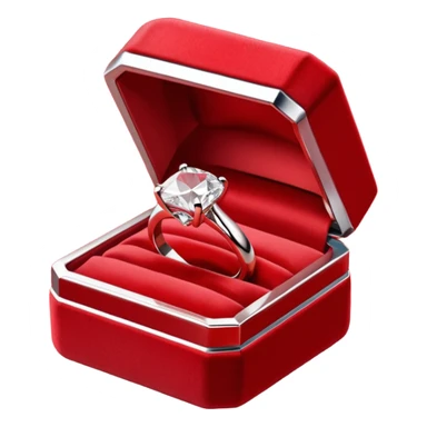 Diamond Ring in Simple Red Box sticker