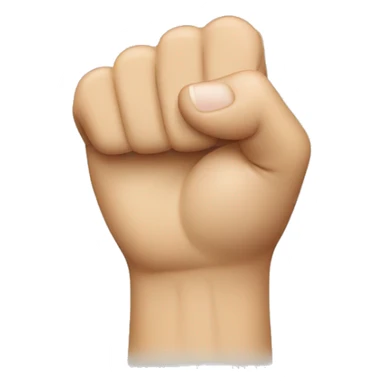 It is a hand movement that occurs by placing the thumb of a fist-shaped hand between the index and middle fingers of the same hand. sticker