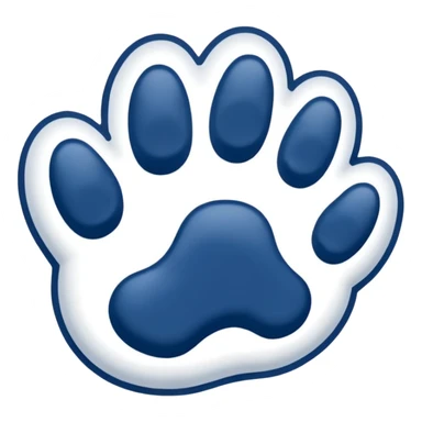 Penn state nittany lion paw in blue and white sticker
