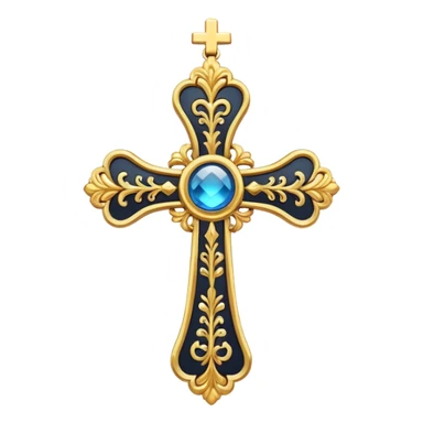 Orthodox cross. Transparent bakgrund. sticker