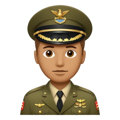 a man in US military uniform sticker