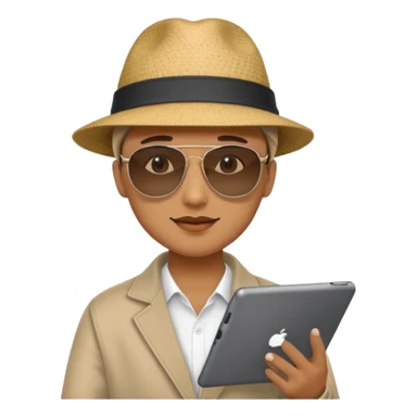 ipad, on the screen is a youtube video with a man on it sticker