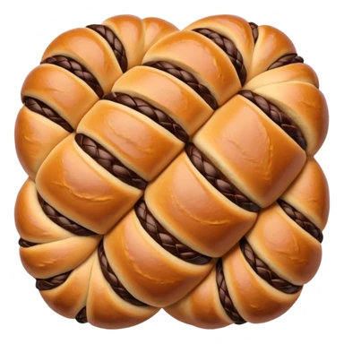 sweet romanian bread with cacao lines inside sticker