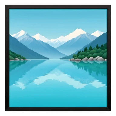 himalayan lake sticker