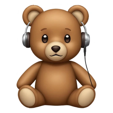 Teddy bear listening to Sinatra  sticker