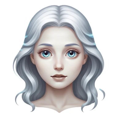 Cinematic, Ultra realistic 32k HD, hauntingly beautiful woman, Balanced features, highly detailed, glowing with silver light, high shine, remembrance, a painting of white silver, fanciful, enchanting, ghostly. The image is so lifelike it feels as though it could leap off the canvas at any moment sticker