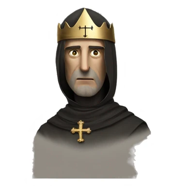 Baldwin IV of Jerusalem from kingdom of heaven with a crusader mask no eyes sticker