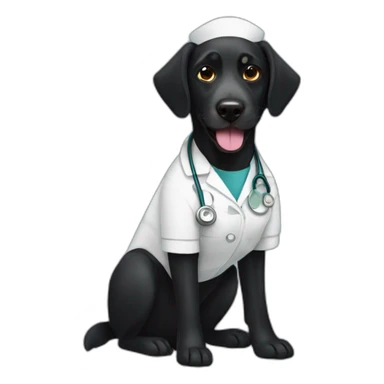 Nurse black water dog sticker