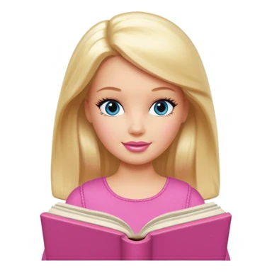 barbie reading huge philosophy book sticker