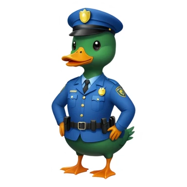 Police balck duck full body sticker
